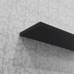 Prateleira U 60 x 10cm Preta Suporte Invisível - 5