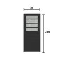 Ver imagem 4 de Porta Basculante Aluminio Preto 2.10 X 0.70 Lado Esquerdo - Hale