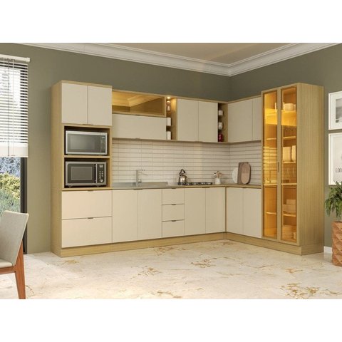 Cozinha Modulada Completa com 16 Portas e 5 Gavetas Ellite Yescasa