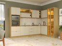 Ver imagem 1 de Cozinha Modulada Completa com 16 Portas e 5 Gavetas Ellite Yescasa