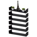 Ver imagem 2 de Kit 6 Prateleiras U 60 x 15cm Preta Suporte Invisível