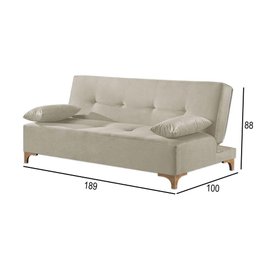 Sofá Cama 2 Lugares Living Linho M-143 Martins Creme - 5