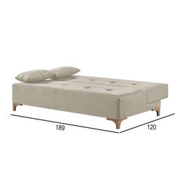 Sofá Cama 2 Lugares Living Linho M-143 Martins Creme - 2