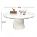 Ver imagem 3 de Mesa de Centro Redondo MDF Madeira 70cm Branco Decoraper
