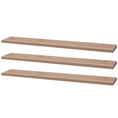 Kit 3 Prateleiras 60 x 20cm Carvalho Suporte Invisível