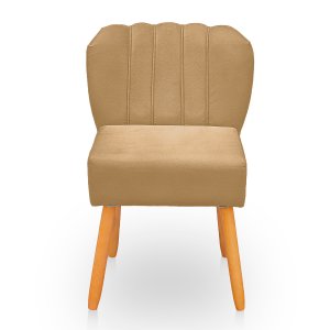 Cadeira Pétala para Sala de Jantar Confortável e Reforçada Suede