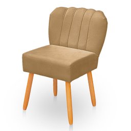 Cadeira Pétala para Sala de Jantar Confortável e Reforçada Suede - 5