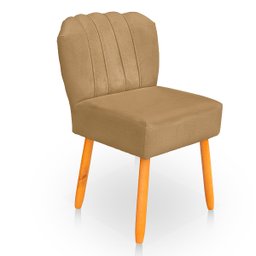 Cadeira Pétala para Sala de Jantar Confortável e Reforçada Suede - 4