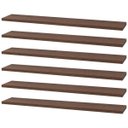 Ver imagem 1 de Kit 6 Prateleiras 60 x 20cm Nogal Suporte Invisível