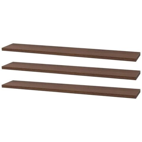 Kit 3 Prateleiras 60 x 20cm Nogal Suporte Invisível