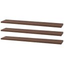 Ver imagem 1 de Kit 3 Prateleiras 60 x 20cm Nogal Suporte Invisível