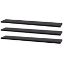 Ver imagem 1 de Kit 3 Prateleiras 60 x 20cm Preta Suporte Invisível