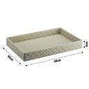 Ver imagem 2 de Bandeja Hara Sophia Matelassê em Couro Ecológico 60x40x8cm:bege