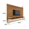 Rack Vivare 2.2 Wood com Painel para Tv até 75 Polegadas Versátil Ripado Verdadeiro 2.2x1.8 Nature/o - 3