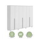 Ver imagem 5 de Guarda-roupa Casal Alonzo 6 Portas 4 Gavetas 100% Mdf Branco - Móveis Lopas