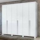Ver imagem 1 de Guarda-roupa Casal Alonzo 6 Portas 4 Gavetas 100% Mdf Branco - Móveis Lopas