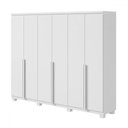 Ver imagem 2 de Guarda-roupa Casal Alonzo 6 Portas 4 Gavetas 100% Mdf Branco - Móveis Lopas