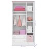 Quarto infantil Meu Soninho Guarda Roupa e Cômoda Sapateira Branco/Rosa - FdECOR - 4