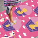 Ver imagem 3 de Tapete Amarelinha Infantil Ilustrado Criança Lona Titulos Amarelinha Cupcake