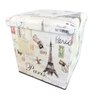 Puff Baú Montável com Tampa Paris 37cmx37cm  - 1