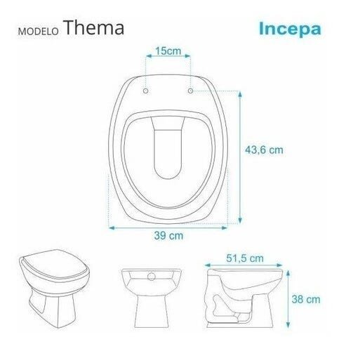 Assento Sanitário Thema Branco Para Louça Incepa - 2