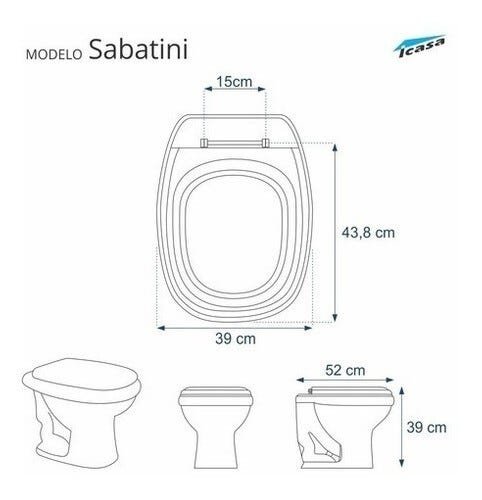 Assento Sanitário Sabatini Branco Para Louça Icasa - 2