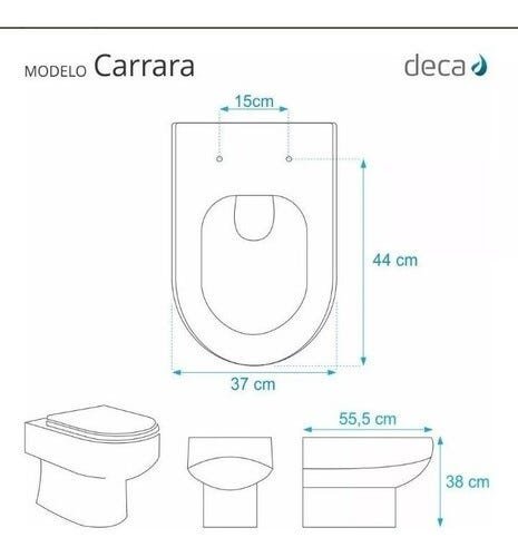 Assento Sanitário Carrara Branco Para Louça Deca - 3