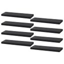 Ver imagem 1 de Kit 8 Prateleiras 30 x 10cm Preta Suporte Invisível