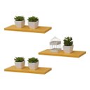 Ver imagem 2 de Kit 3 Prateleiras 30 x 15cm Amarela Suporte Invisível