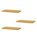 Ver imagem 1 de Kit 3 Prateleiras 30 x 15cm Amarela Suporte Invisível