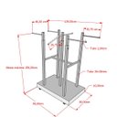 Ver imagem 3 de Expositor de Loja Em MDF Base com 6 Cabideiros Robust Comac Branco/Preto