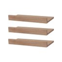 Ver imagem 2 de Kit 3 Prateleiras Porta Quadros 30 x 15cm Carvalho Suporte Invisível