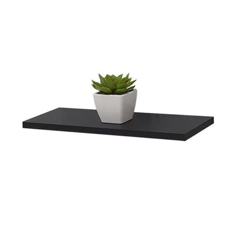 Prateleira 30 x 15cm Preta Suporte Invisível