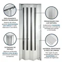 Ver imagem 5 de Porta Sanfonada de PVC Translucido 210cm x 84cm Plastporta Bcf Branco