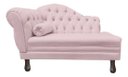 Ver imagem 2 de Recamier Divã Sofá 120cm Recepção Sala Larissa Suede:rosa-claro/liso