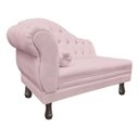 Ver imagem 3 de Recamier Divã Sofá 120cm Recepção Sala Larissa Suede:rosa-claro/liso