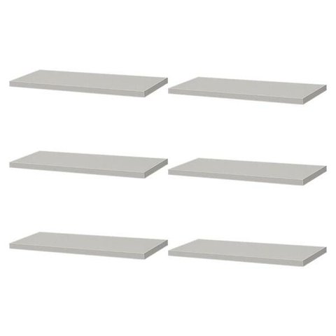 Kit 6 Prateleiras 50 x 15cm Branca Suporte Invisível