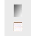 Ver mais imagens de Gabinete para Banheiro com Espelheira 60cm MDF Freijo com Branco Dubai - On Móveis