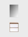 Ver mais imagens de Gabinete para Banheiro com Espelheira 60cm MDF Freijo com Branco Dubai - On Móveis