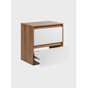 Ver imagem 2 de Gabinete para Banheiro com Espelheira 60cm MDF Freijo com Branco Dubai - On Móveis