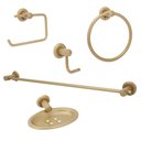 Ver imagem 1 de Kit Acessórios Para Banheiro 100% Metal Gold/Dourado 5 Peças