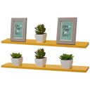 Ver imagem 2 de Kit 2 Prateleiras 50 x 20cm Amarela Suporte Invisível