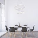Ver imagem 3 de Lustre Pendente Led 41w Design Moderno Luxo Premium Bivolt Twisted M3:branco - Luz Amarela 3000k/biv