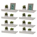 Ver imagem 2 de Kit 8 Prateleiras Porta Quadros 60 x 15cm Branca Suporte Invisível