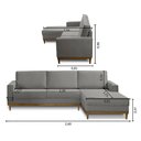 Ver imagem 2 de Kit Sofá 3 Lugares 2,60m com Chaise e 2 Poltronas Living Lavinia Linho Cinza Adonai Estofados