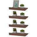 Ver imagem 2 de Kit 4 Prateleiras Porta Quadros 60 x 15cm Nogal Suporte Invisível