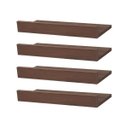 Ver imagem 1 de Kit 4 Prateleiras Porta Quadros 60 x 15cm Nogal Suporte Invisível