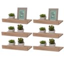 Ver imagem 2 de Kit 6 Prateleiras Porta Quadros 60 x 15cm Carvalho Suporte Invisível