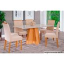 Ver imagem 1 de Mesa Sala Patricia 160 + 6 Cad Fernanda Cinamomo Cimol