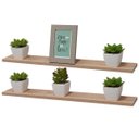 Ver imagem 1 de Kit 2 Prateleiras 60 x 25cm Carvalho Com Mão Francesa